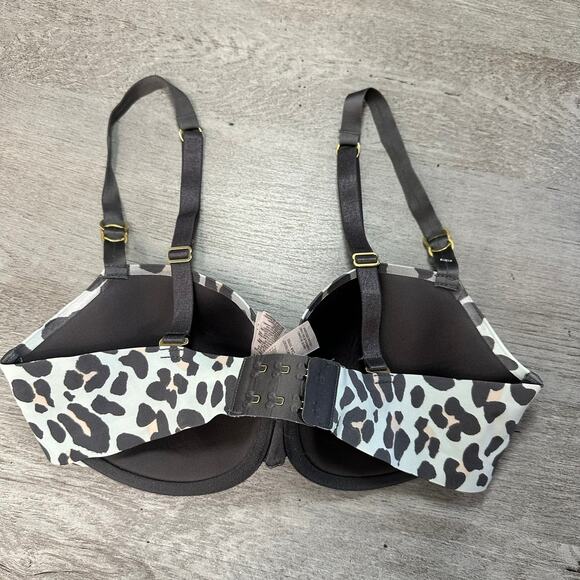Stella McCartney Smooth Underwire Balconette Bra Leopard Print 34DD - Picture 2 of 5